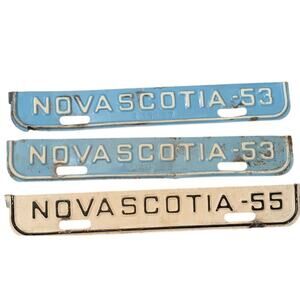 1950's Nova Scotia License Plate Tabs